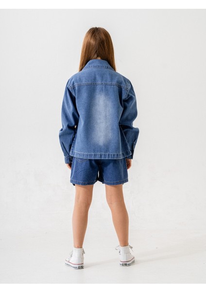 Kız Çocuk Cepli Kot Ceket 1901 fiyatları