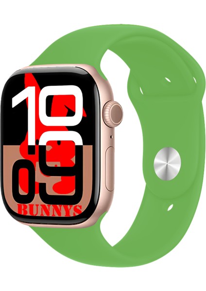Xiaomi Mi 10 Uyumlu Yeşil Akıllı Saat WATCH10 2025 Hediyeli Amoled Ekran