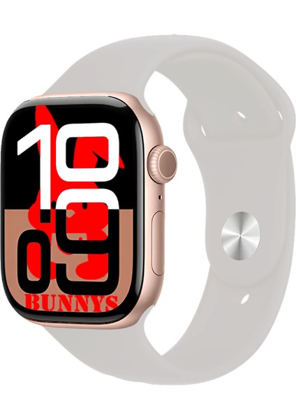 Apple iPhone x Uyumlu Taş Akıllı Saat WATCH10 2025 Hediyeli Amoled Ekran