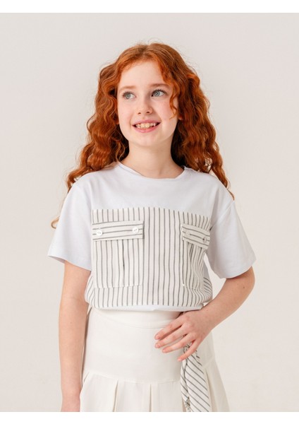 Kız Çocuk Çizgili T-Shirt 1700 fiyatları