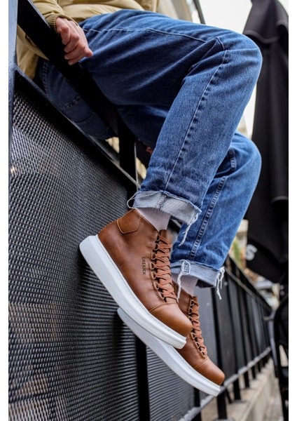 SHO258 Bağcıklı Yüksek Taban Cbt Roma Erkek Spor Bot Taba