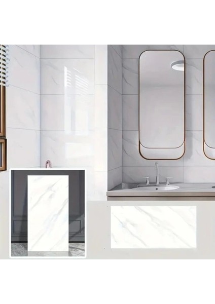 Beyaz Mermer Desenli Alüminyum Plastik Duvar Stickerı modelleri