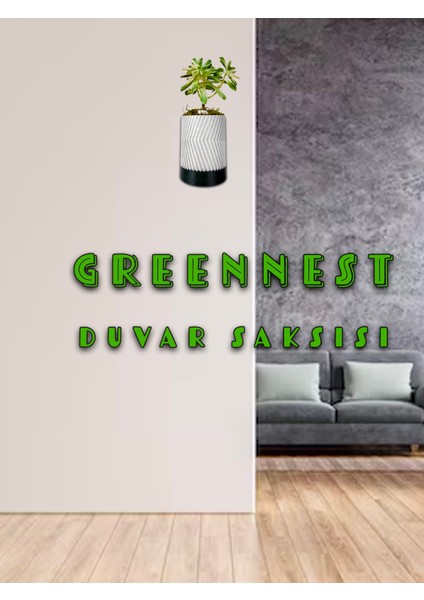 Greennest Mini Duvar Saksısı Sukulent Dekoratif Duvar Saksısı indirimleri