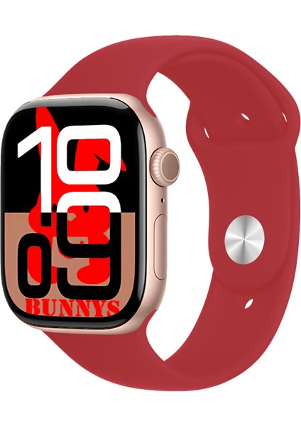 Tecno Camon Uyumlu Kırmızı Akıllı Saat WATCH10 2025 Hediyeli Amoled Ekran