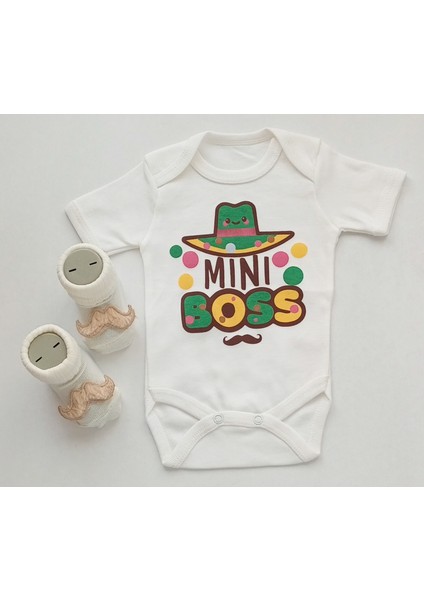 Hoşgeldin Bebek, Yenidoğan Erkek Bebek, Mini Boss, Baskılı Badi Hediye Seti