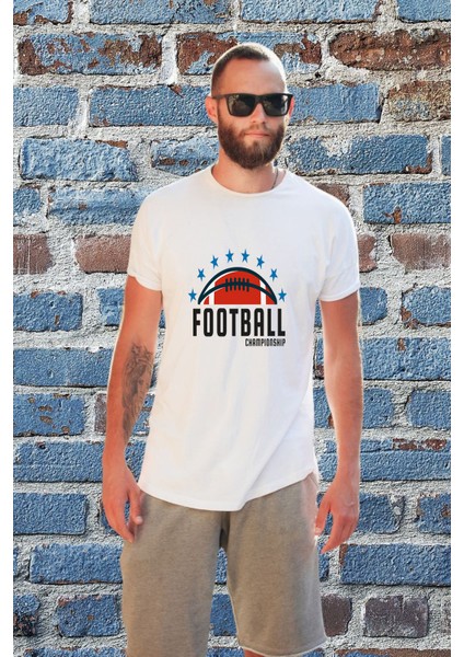 Erkek Futbol Temalı Regular Tişört
