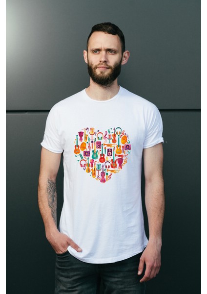 Erkek Müzik Temalı Regular Tişört modelleri