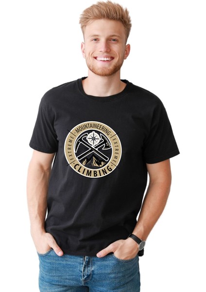 Erkek Dağcılık Buıldıng Temalı Regular Tişört fiyatları