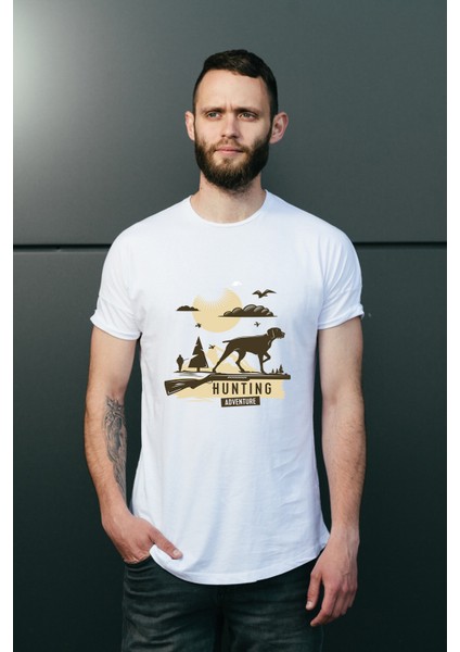 Erkek Avcılık Temalı Regular Tişört fiyatları