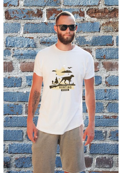 Erkek Avcılık Temalı Regular Tişört modelleri