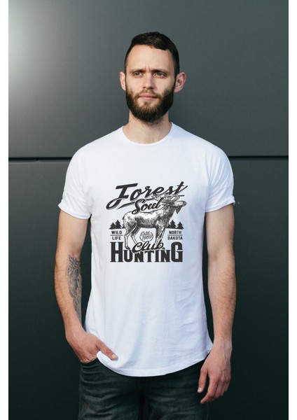 Erkek Avcılık Temalı Regular Tişört modelleri