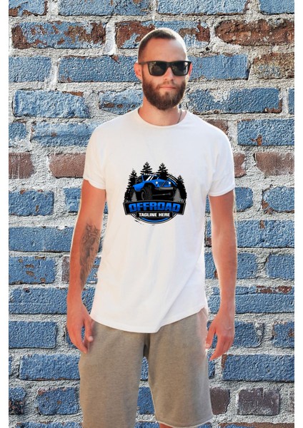 Erkek Offroad Temalı Regular Tişört