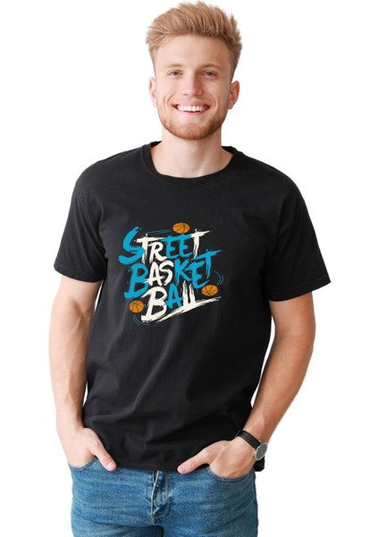 Erkek Basketbol Temalı Regular Tişört