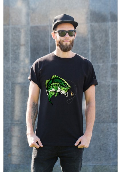 Erkek Balıkçılık Temalı Regular Tişört fiyatları