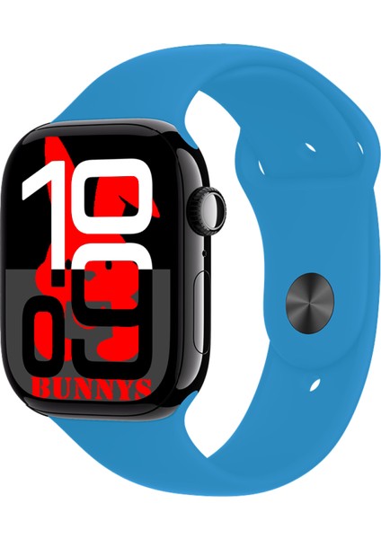 Apple iPhone 12 Pro Max Uyumlu Açık Mavi Akıllı Saat WATCH10 2025 Hediyeli Amoled Ekran