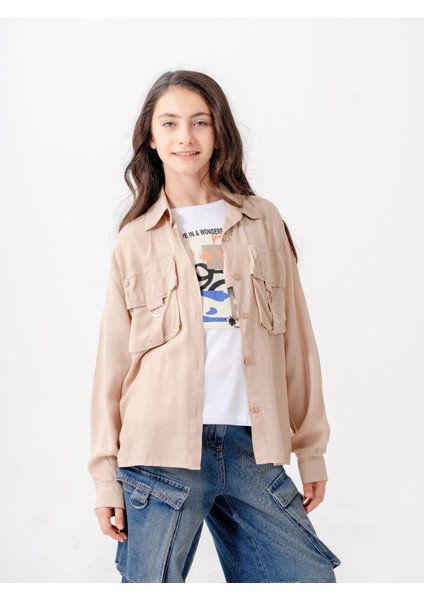 Kız Çocuk D Tokalı Ceket T-Shirt Ikili Takım 1806 modelleri