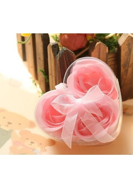 Kalp Kutulu Gül Şeklinde Sabun - Mini