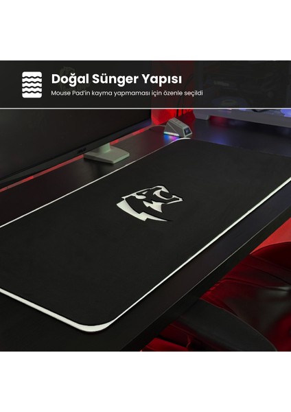 Headshot Serisi Cam Mouse Pad Xxl [red Edition] Espor Mouse Pad