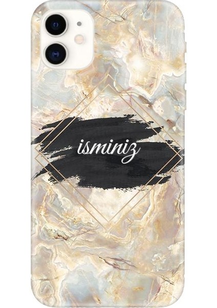 IPHONE11 Kişiye Özel Telefon Kılıfı Mermer Desen