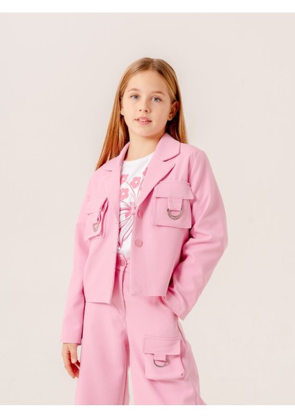 Kız Çocuk D Tokalı Ceket T-Shirt Ikili Takım 1903 fiyatları