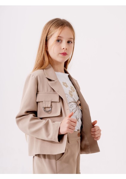 Kız Çocuk D Tokalı Ceket T-Shirt Ikili Takım 1903 fiyatları