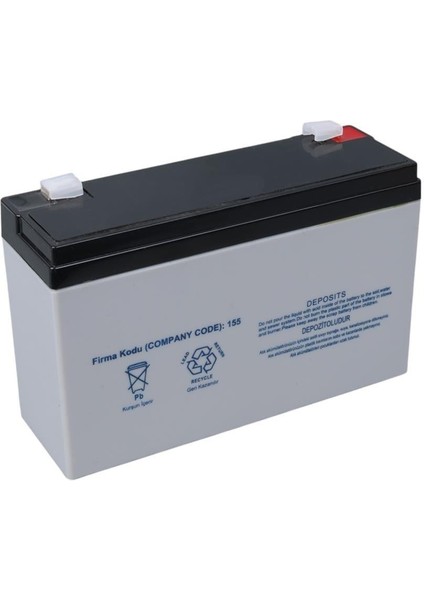 YH-612 6VOLT - 12AMPER Akü 6V 12A (150X50X94MM) fiyatları