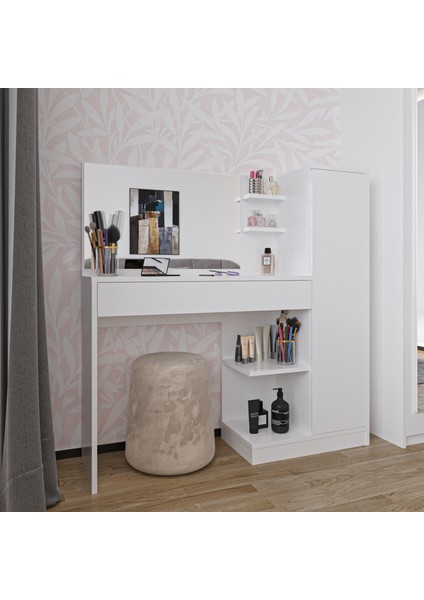 Florissa Makyaj Masası, 1 Çekmeceli, Dolaplı, Aynalı modelleri