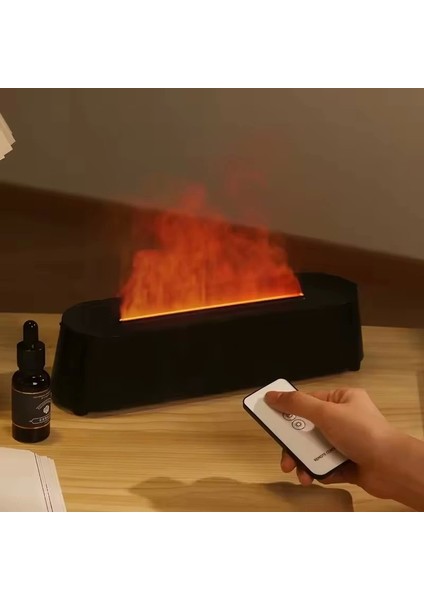 Alev Aroma Difüzör Lamba Ultrasonik Aromaterapi Nebulizatör Hava Nemlendirici Uçucu Yağ Difüzörü