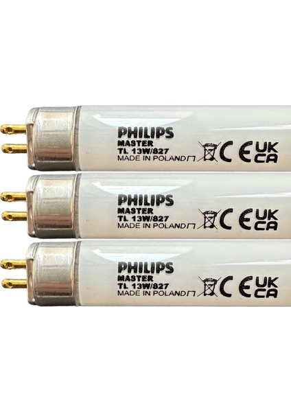 (3 Adet) 13W 827 2700K (Sarı Işık) G5 Duylu T5 Floresan