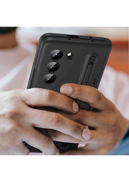 Samsung Galaxy Z Fold 5 Kılıf Ince S Pen Kalem 360 Koruma Kamera Korumalı Kapak modelleri