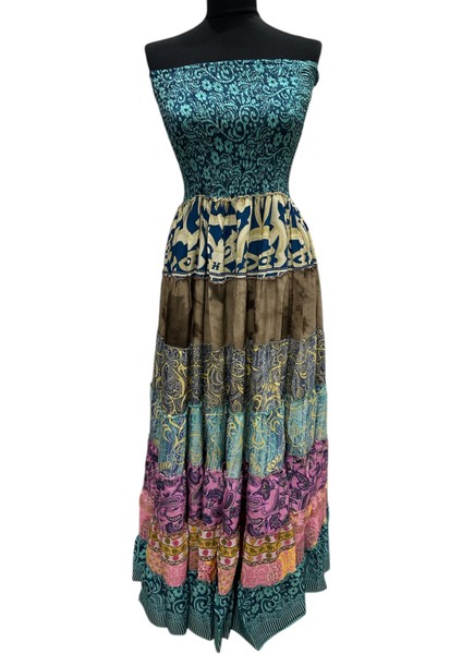 Hindistan Ipeği Straplez Elbise