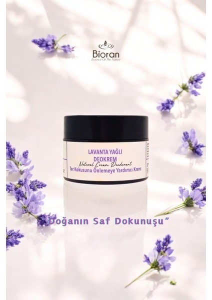 Lavanta Yağlı Deokrem 30 ml - Doğal Krem Deodorant, Cam Kavanozda modelleri