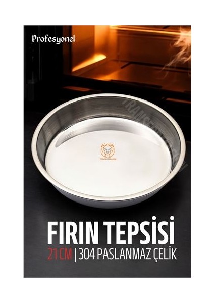 Winwinstore Çelik Fırın Tepsisi 21 cm 304 Paslanmaz Çelik