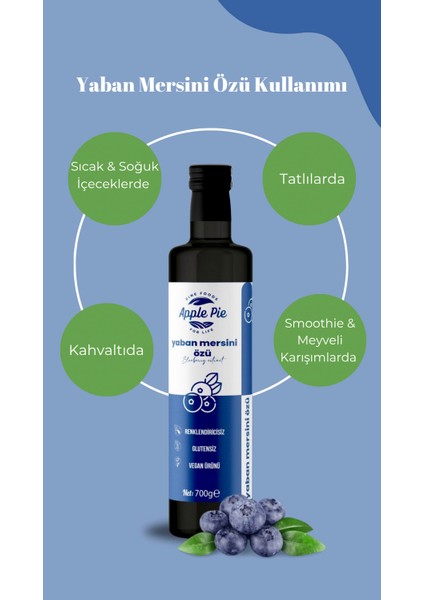 Applepiefoods Yaban Mersini Özü 700 gr , Doğal , Katkısız ( Analizli ) , Soğuk Sıkım , Blueberry Extract modelleri