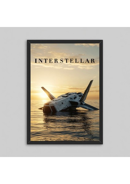 Interstellar Yıldızlararası Movie Film Çerçeveli Poster Tablo Interstellar Dekorasyon Tablo