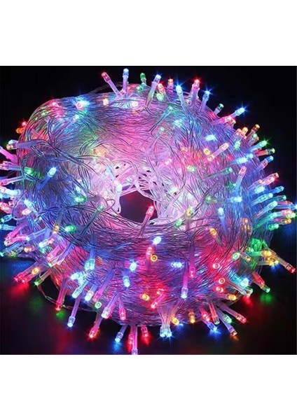 10 Metre 8 Animasyonlu Fişli Renkli Dekoratif LED Işık Dekoratif Süsleme 100 Ledli