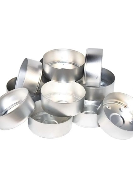 100 Adet Boş Alüminyum Tealight Mum Kabı Maxi Boy (5,5*1,8 cm )