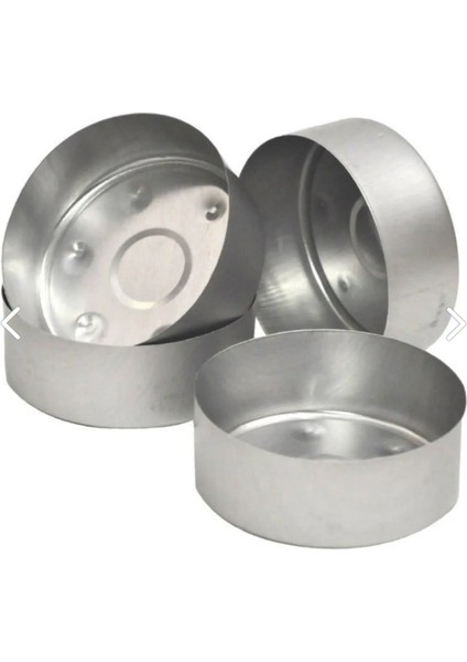 100 Adet Boş Alüminyum Tealight Mum Kabı Maxi Boy (5,5*1,8 cm )