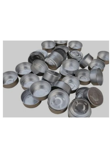 100 Adet Boş Alüminyum Tealight Mum Kabı Maxi Boy (5,5*1,8 cm )