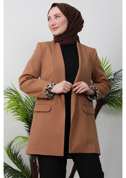 Leopar Astarlı Ceket Sütlükahve indirimleri