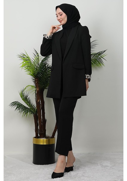 Leopar Astarlı Ceket Siyah fiyatları