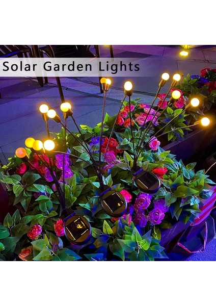Güneş Ateşböceği Işıkları, 2'li Paket 16 Led Solar Bahçe Işıkları, Güneş Enerjili Sallanan modelleri