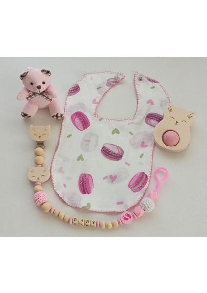 Hoşgeldin Bebek, Yenidoğan Kız Bebek Isimli Emzik Askısı Hediye Seti fiyatları