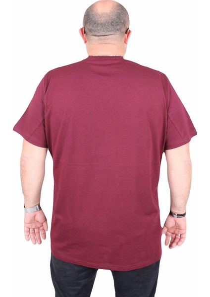 Erkek Büyük Beden Sıfır Yaka Tişört Nothing 25173 Murdum modelleri