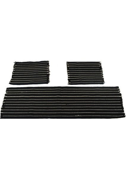 Chery Alia Serme Kilim Minder 3lü Siyah Beyaz Fs