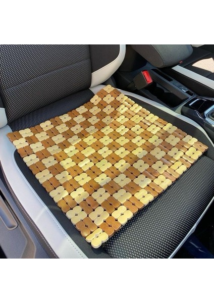Hyundai Sonata Kare Ahşap Minder Damalıı Taşlı Kahve Fs