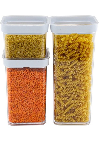 Vakumlu Kare Saklama Kabı - 1 Litre -1 Adet