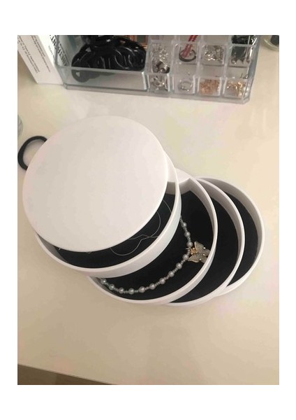 4 Katlı Dönebilen Silindir Takı ve Makyaj Organizer Kutusu fırsatları