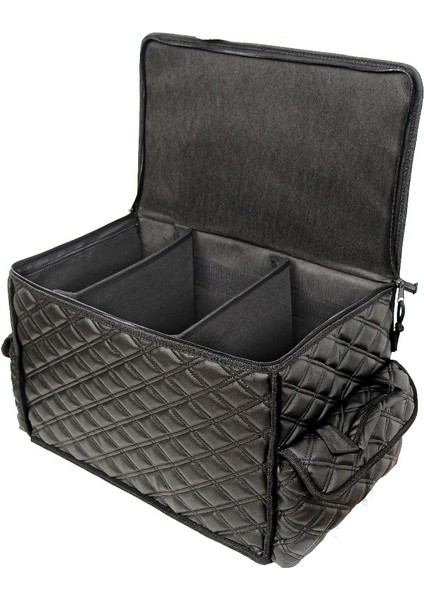 volkswagen Bora Deri Lüks Oto Araç Bagaj Toplayıcı Organizer Bagaj Çantası Siyah Fs fırsatları
