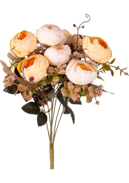 Yapay Çiçek Şakayık Demet 9 Dal Somon-Pembe 42 Cm.